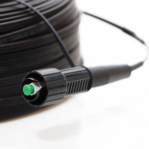 Отрезок провода 100m оптического волокна кабеля падения МИНИ SC/APC FTTH на открытом воздухе симплексный SM G657A1