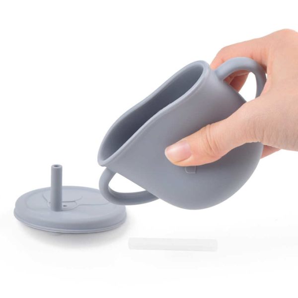 Фиолетовая детская чашка для детей Силиконовая чашка для детей 0-12 месяцев