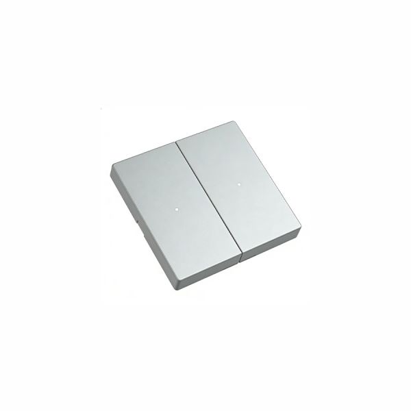 MTN625260 System M 2-Gang Rocker for Push-button Module Aluminium Metallic Premium Metal Finish