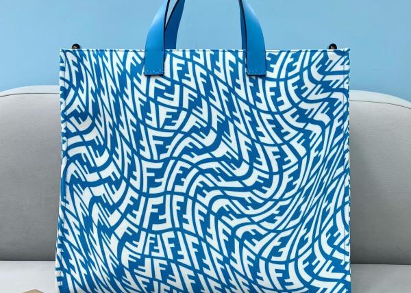 Lady Blue 3D Effect Shopping Psychedelic Tote Bag Capsule Series