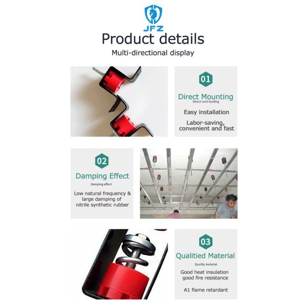 Resilient Joiner Bracket Ceiling Rubber Vibration Isolator