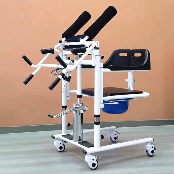Reliable Quality Adjustable Height Manual Patient Transfer Lift Chair Hydraulic Lift Wheelchair for Paralyzed Use