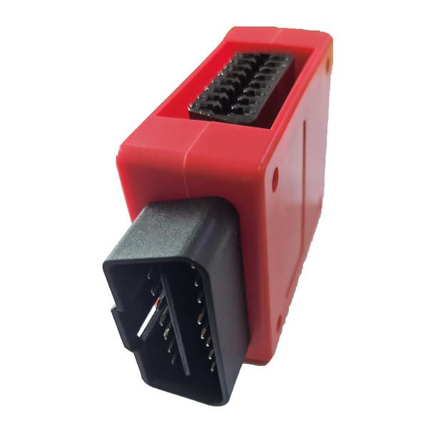 Female Red Car Diagnostic Adapter , Automotive OBD Connector Adapter