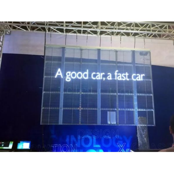 PH3.91-7.81 Прозрачный светодиодный дисплей Внешний HD 3500nits Стеклянный шторный окно