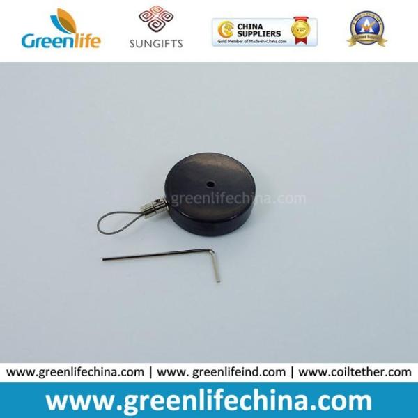 Round Shape Retractable Pull Box Display Tether W/Cable Lock