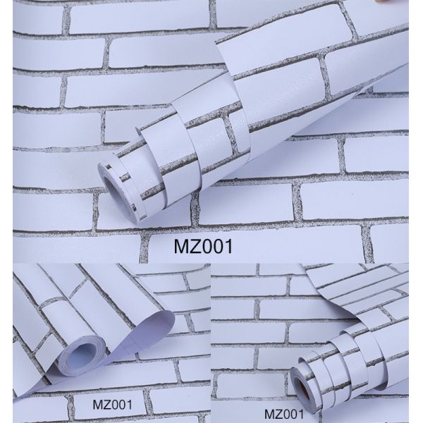Papel de pared de piedra de ladrillo resistente al agua pegatinas de pared de ladrillo 3D