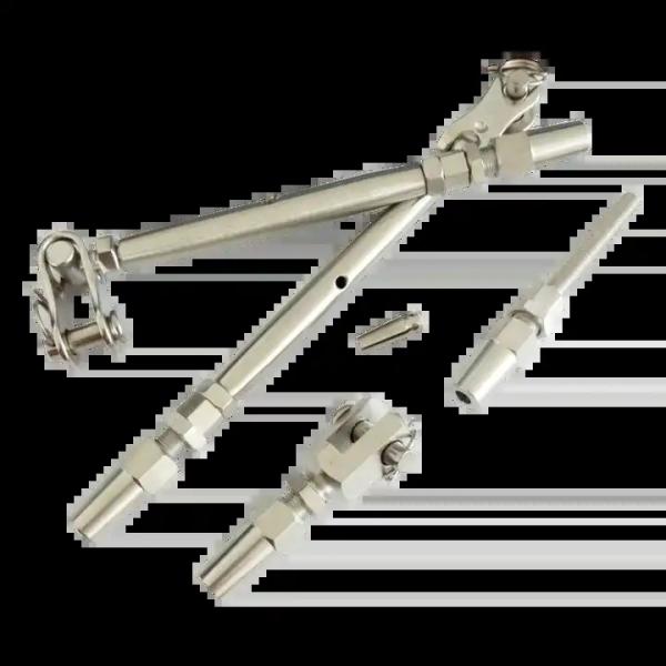 Industry Grade Stainless Steel Swageless Terminal Jaw-Jaw Turnbuckle with Closed Body