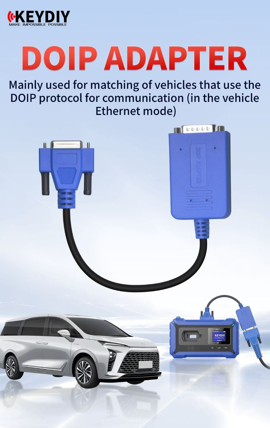 KEYDIY DOIP ADAPTER Work with KD-X4 Key Programmer
