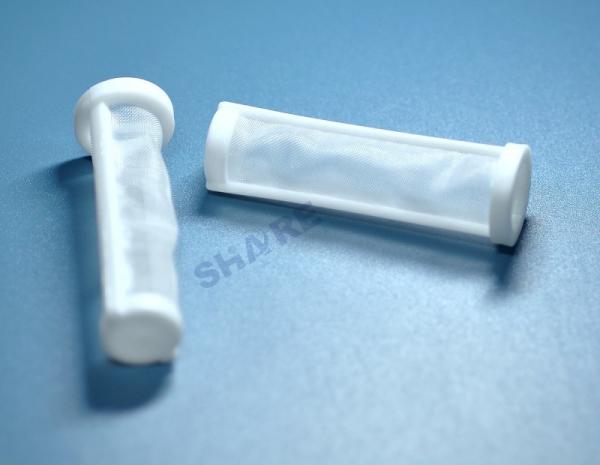 ABS Molded Blood Transfusion Tubular Filters With PE Mesh Micron 150um