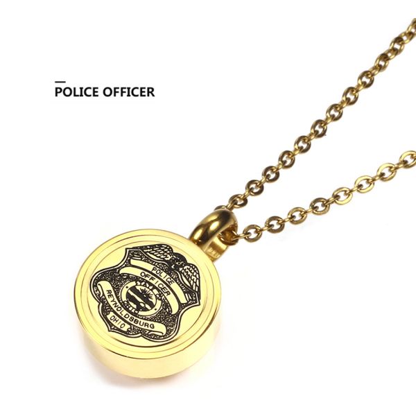 Army Navy Reserve Air Officer Commemorative Urn Ashes Necklace Cremation Jewelry 316L