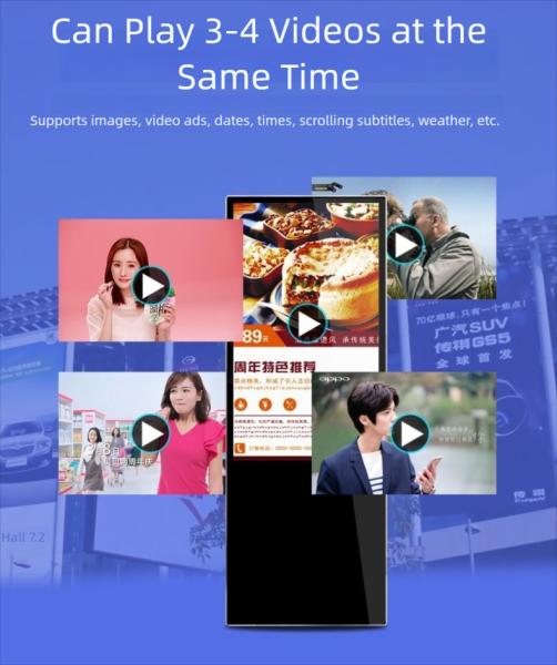 Anti Fingerprint Portable Mobile Digital Signage Commercial Grade 32 Inch Digital Signage