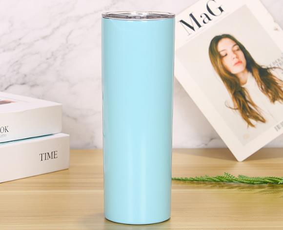 20oz Skinny Straight Blank Sublimation Tumblers With Lid Straw
