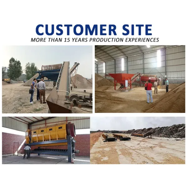 10t/H-80t/H Gravel Trommel Vibrating Sieve Separator Machine For Solid Waste