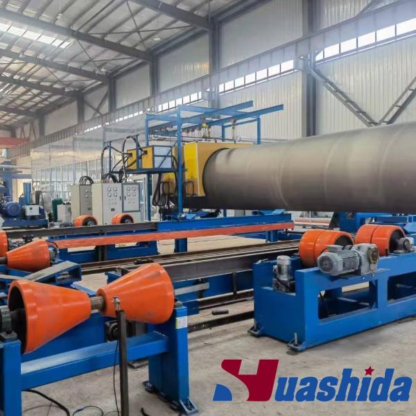 Automated 3pe 2lpe Fbe Powder Internal External Coating Production Line For Oil And Gas Steel Pipes