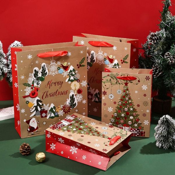 сумки Tote 30g/PCS подарка рождества Eco белого картона 250g дружелюбные