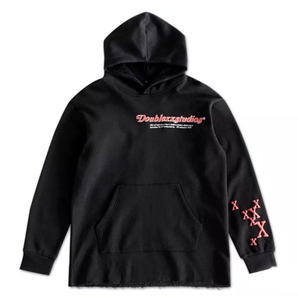 Fashion 100% Cotton Plain Oversized Pullover Hoodie knitted For Ladies