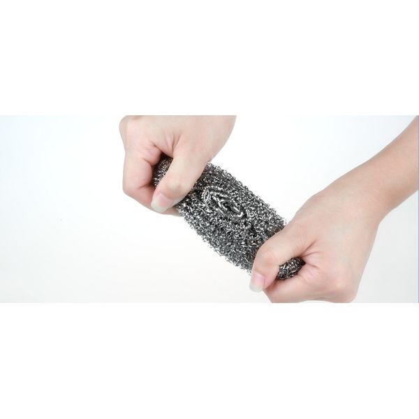 Spiral Shape 410 / 430 Stainless Steel Scrubbers , Steel Scouring Pad Without Hurting Hands