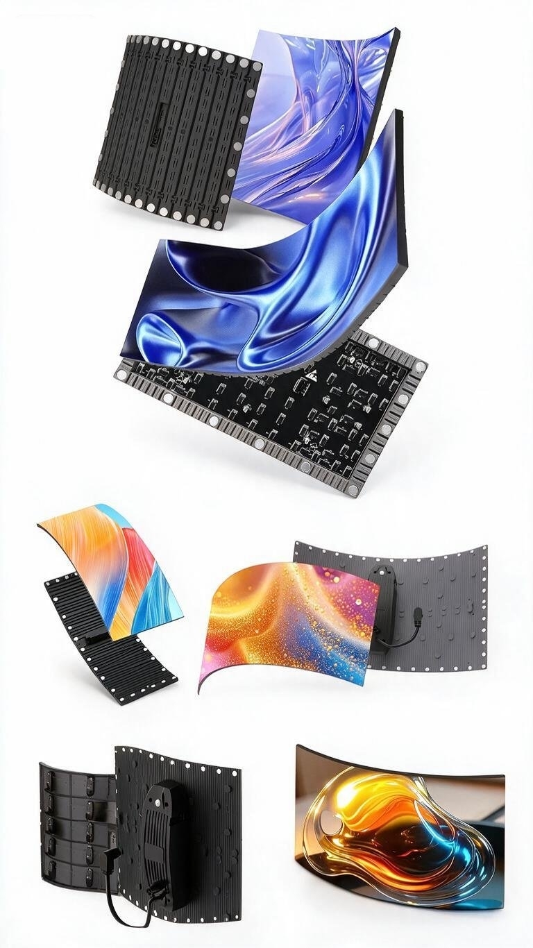 Outdoor LED Flexible Display Screen 320x160mm High Temperature Resistant UV Resistant
