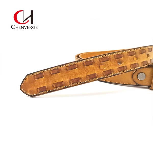 Multipurpose Mens Woven Leather Belt Womens Unisex Practical Durable