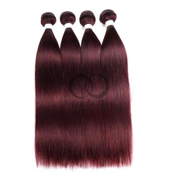 #99J Dark Wine Straight Remy Human Hair Bundles Sew In Weave Bundles Brazilian Bundle Deals