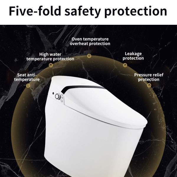 ARROW ST-8004 Pressure-Assist Tankless Smart Toilet | Low Water Pressure Solution for High-Rise Buildings & Old Plumbing Systems
