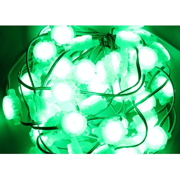 30mm Outdoor Green DC24V 0.6W IP67 Pixel Led Light XH6897 Controlling