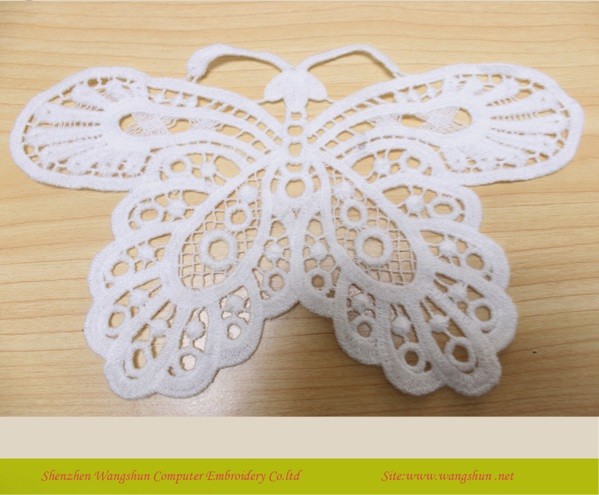 Water Soluble Embroidered Butterfly Computerized Embroidery Garment Accessories Water-Soluble Lace Barcode Lace