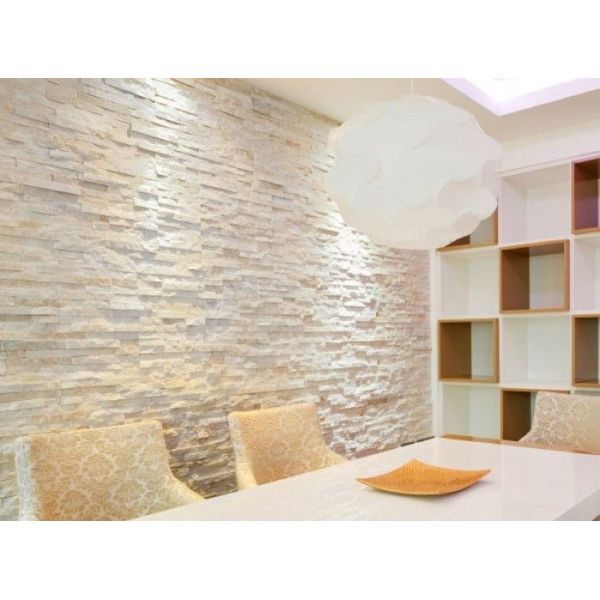 Cream / White Quartz Mosaic Tiles Backsplash , Natural Stone Bathroom Mosaic Wall Tile