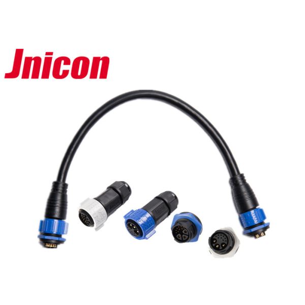 High Current Waterproof Data Connector , 12 Pin Waterproof Connector Plug Lock Cable Welding