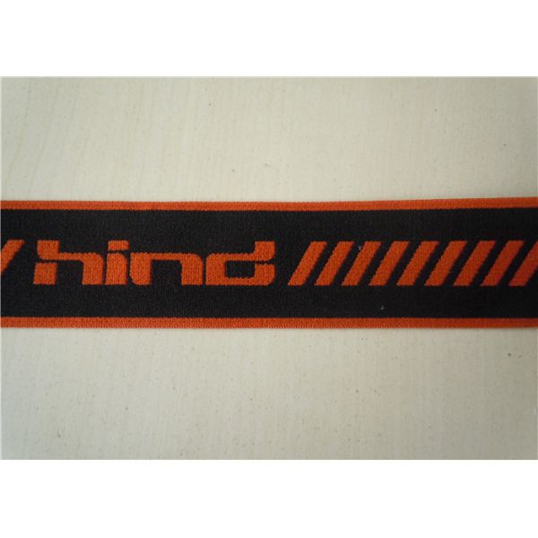 Elastic Jacquard Nylon Webbing Straps 38Mm , Custom Printed Webbing