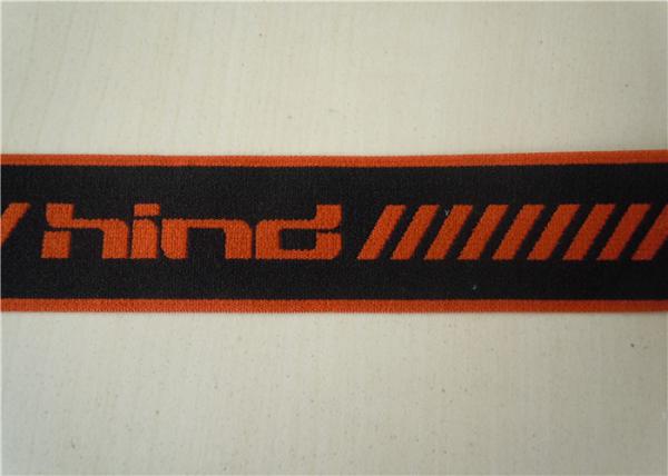 Elastic Jacquard Nylon Webbing Straps 38Mm , Custom Printed Webbing