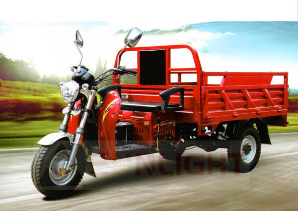 4 Stroke Three Wheel Dump Truck , Petrol Motorized Cargo Trike Long Working Life