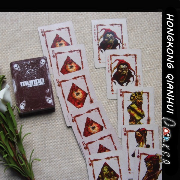 CUSTOM DESIGN PLAYING CARDS MUNDO ESTRANHO BARALHO ZUMBI CARD GAMES FOR BRAZIL MARKET