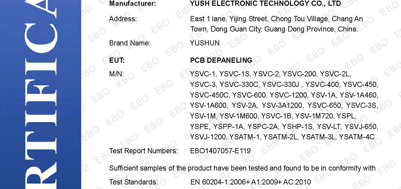 High Efficiency YSV-1A PCB Depaneling Machine with Adjustable Cutting Speed Stainless Steel Platform and Microcomputer Program Control