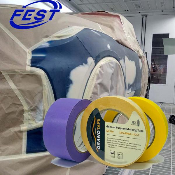 Obtenez des résultats parfaits et sans saignement dans votre atelier de carrosserie avec notre ruban adhésif professionnel.