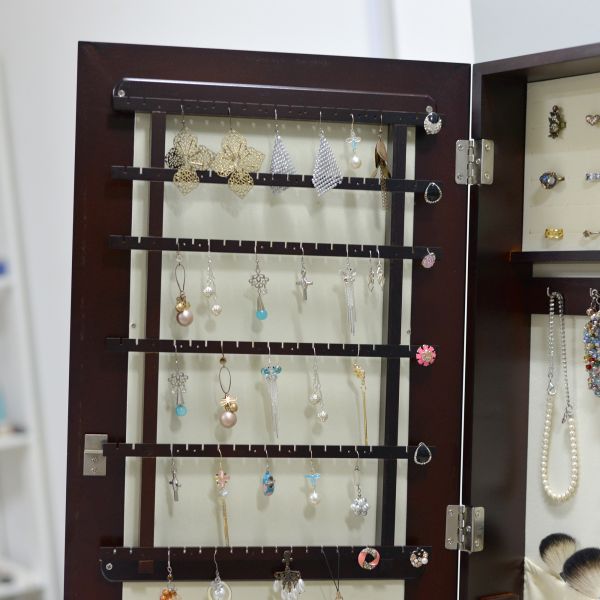 Pintura sentida del MDF de los muebles E1 de la sala de estar del gabinete de la joyería del piso del espejo de Linner 3m m