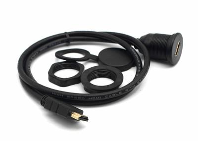 2 Meter 6 Ft HDMI Extension Cable , Dash Flush Panel Mount Cables For Motorcycle