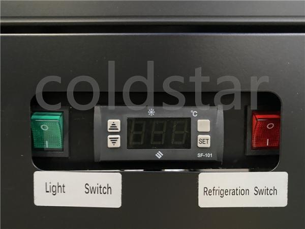Supermarket Frozen Food Display Case Upright Fan Cooling Ice Cream Freezer