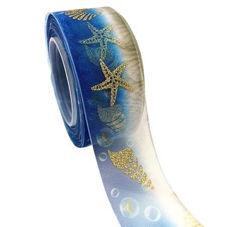 Multicolor Organza Christmas Ribbon 2.0mm 22.2mm Wide Organza Ribbon For Gifts Packing