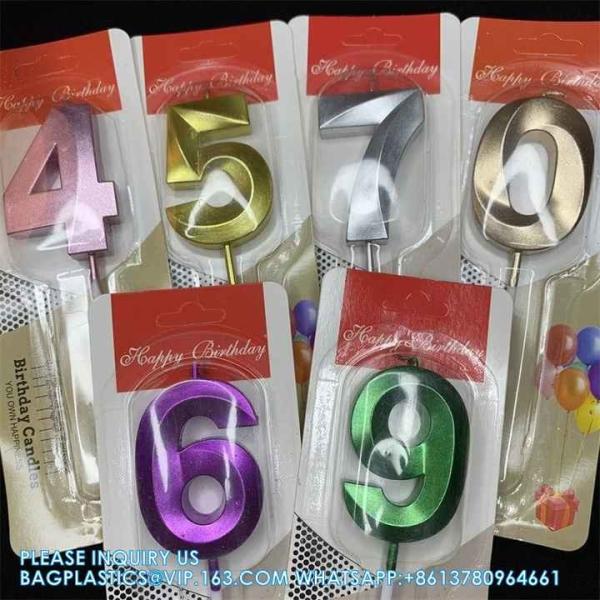 Colorful Happy Creative Birthday Number Sparkler Candle Cake Decoration Supplies Wedding Party Paraffin Wax Lucky