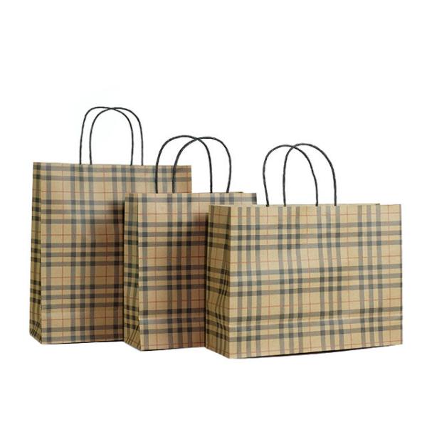 Wholesale Recyclable Kraft Paper Bags Customized Logo Environmentally Friendly Shopping Bags