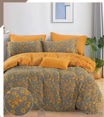 100% Washed Cotton Bedding Set Cutom Size Duvet Cover Bed Sheet Pillow Case Fitted Sheet