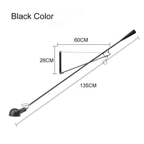 Art Decor LED Wall Mounted Bedside Light White Black Adjustable Long Arm Wall Lamp Mod 265 Wall Sconce(WH-OR-199)
