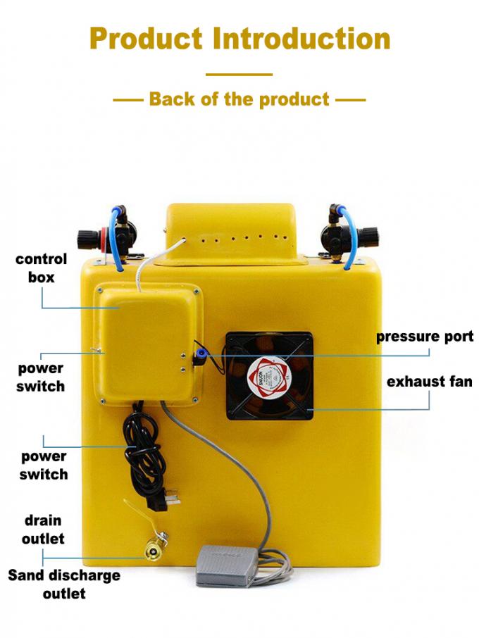 WS.ACM.S2 Model Sand Blasting Machine with 40W Power and 420*350*500MM Size for Jewelry Finishing