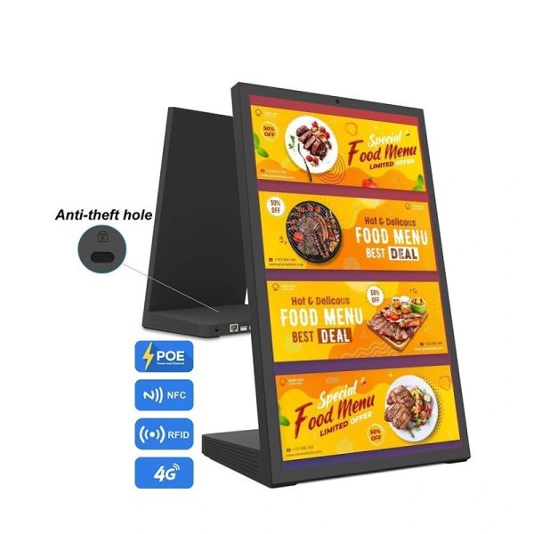 8-inch HD Display Digital Menu Board with Self-Ordering and Multi-Language Support for Restaurants