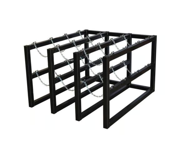 NFP1 8 Tanks Gas Cylinder Rack Fabrication Gas Cylinder Transport Rack