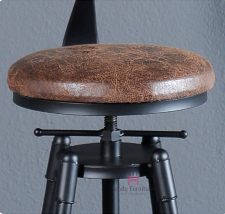 Места древесины/кожи барных стулов Ресцаурант металла стиля просторной квартиры регулируемые запирают стул