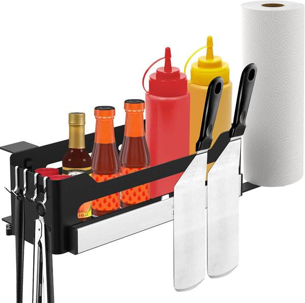 Caddy Griddle com suportador de ferramenta magnética suportador de toalha de papel para Blackstone 28 /36 Griddles/Prep Cart