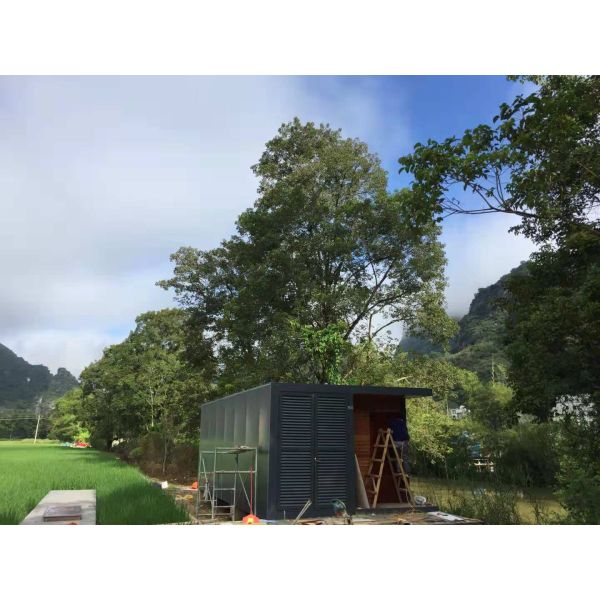 Префаб Моонбокс современный расквартировывает стиль праздника с деревянным интерьером панели