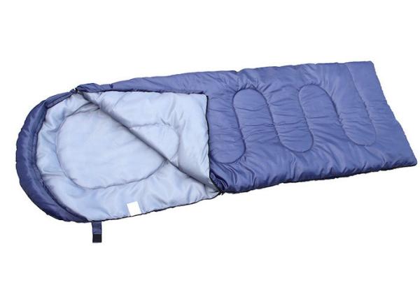 Customized 210*75CM Blue Waterproof 190T Polyester Outdoor Mountain Sleeping Bags For Cold Weather